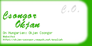 csongor okjan business card